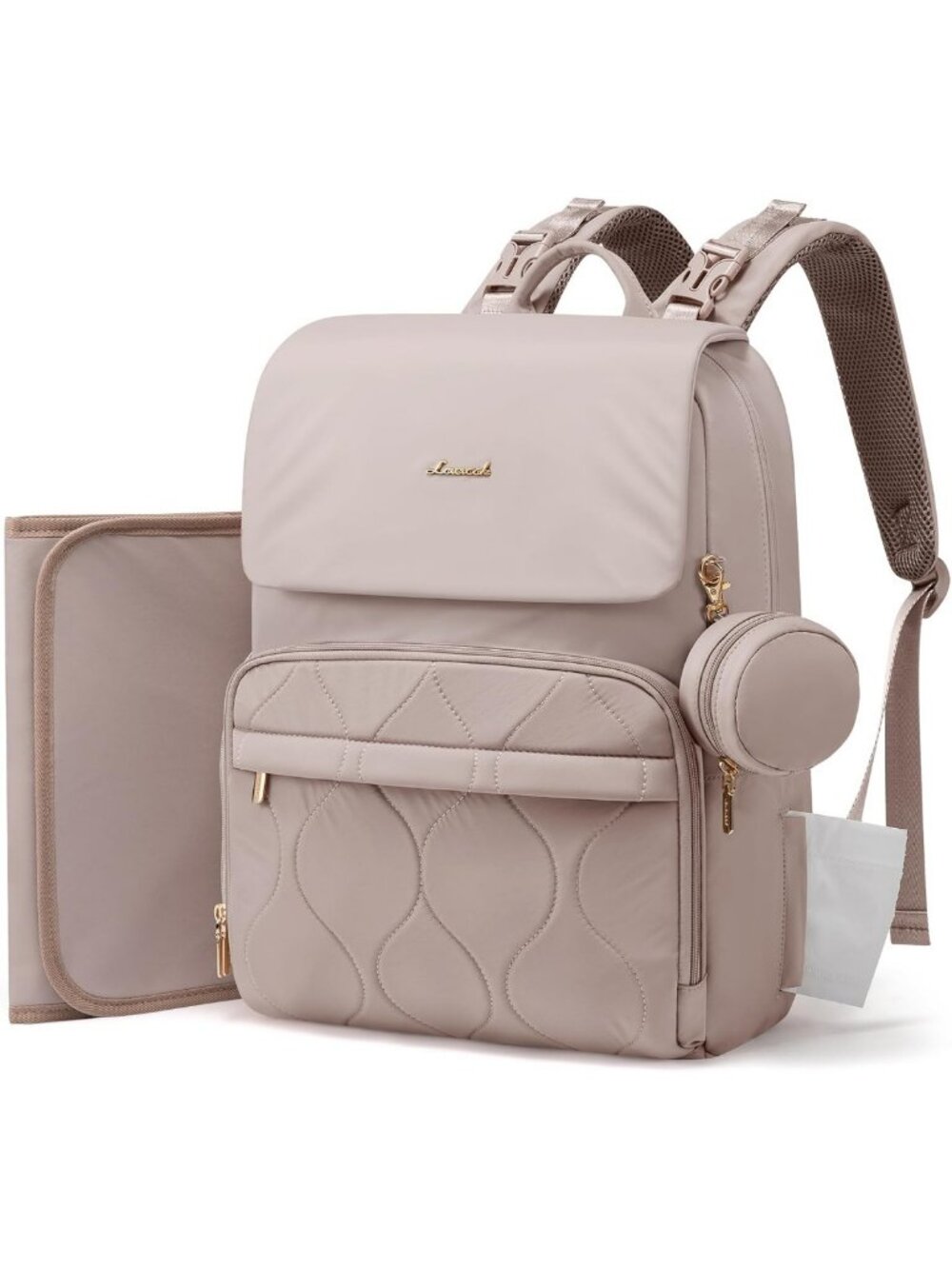Stylish Waterproof Diaper Bag Backpack for Baby Travel, Includes Changing Pad